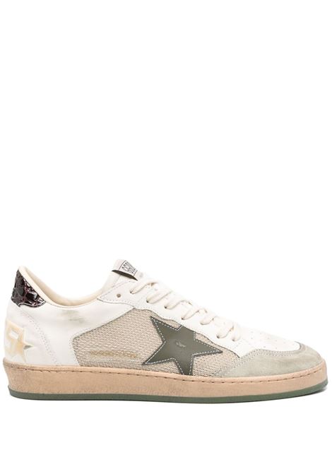 Sneakers Ball Star in bianco, verde e nero Golden goose - uomo